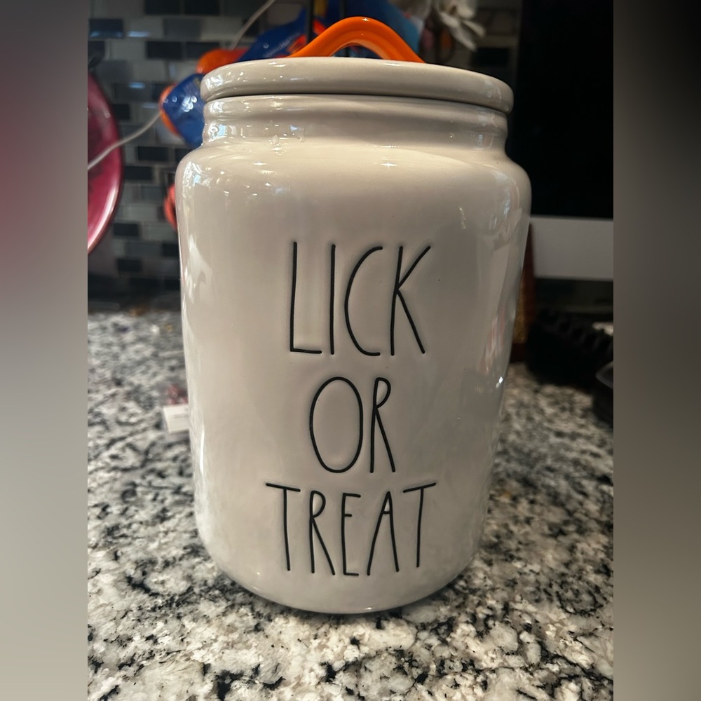 Rae Dunn Artisan Collection “Lick or Treat” jar